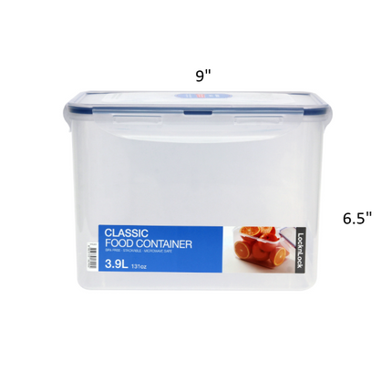 LocknLock Classic Food Container (HPL829 Rectangle - 3.9L / 131oz)