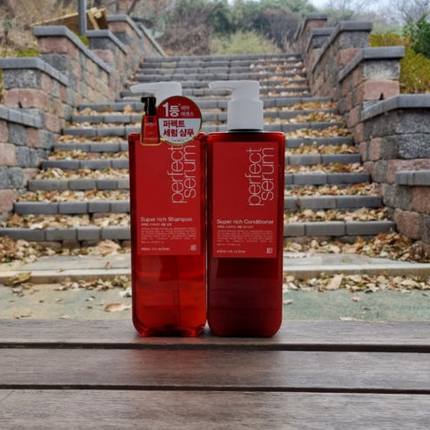 "Mise En Scene" Perfect Serum Super Rich Shampoo/Conditioner - Made in Korea - 680ml / 22.99 fl oz