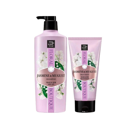 Mise En Scene Floral Boutique Shampoo & Treatment ("Freesia & Musk" or "Jasmine & Muguet") - Made in Korea