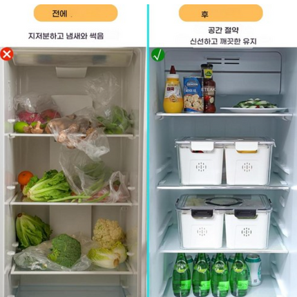 Large Snap-Lock Produce Storage Container w/ 4 Removable Strainers, Clear Lid, & Carrying Handles