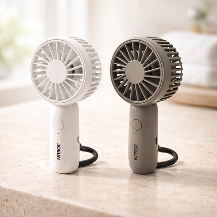 JOEUN Buckle Mini Portable Fan (2 Colors) – USB Rechargeable – Ultra Compact 5” Tall