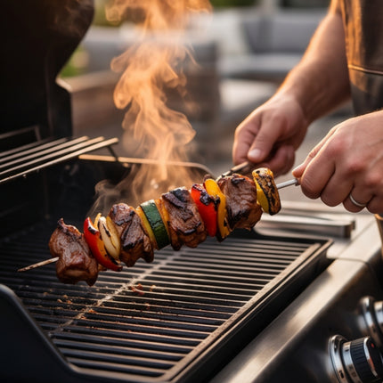 KAIZEN Stainless Steel BBQ Skewers – 11.75" (29.8 cm) – 6-Piece Set