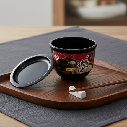 Traditional Japanese Soba Dipping Cup with Sauce Dish Lid – Made in Japan