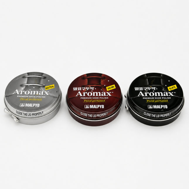 Malpyo Aromax Premium Shoe Polish – Floral Scent – Black, Brown or Neutral – Made in Korea