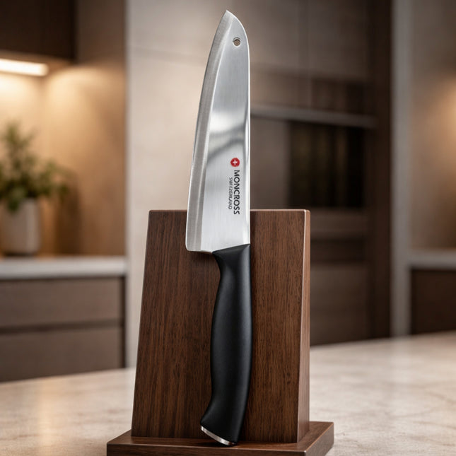 MONCROSS Swiss Designed Apple Chef Knife (Medium 12.9") - High Carbon Stainless Steel - Made in Korea