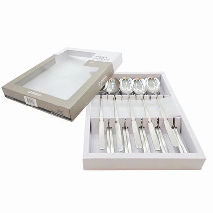 Golden Bell Korean 18/10 Stainless Steel Spoon & Chopsticks Set (5 Person Set) - Classic Plain Design - Made in Korea