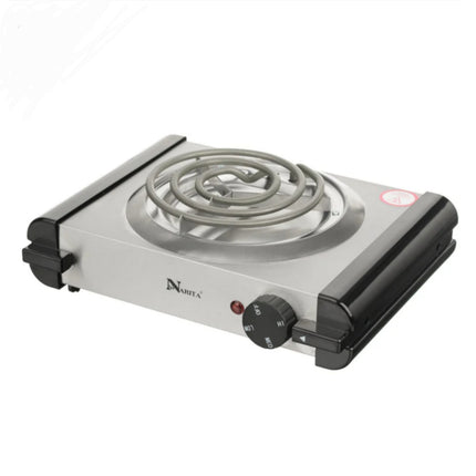 Narita Electric Single Burner Hot Plate - 1000W Compact Coil Burner - Stainless Steel Drip Pan - ETL Listed