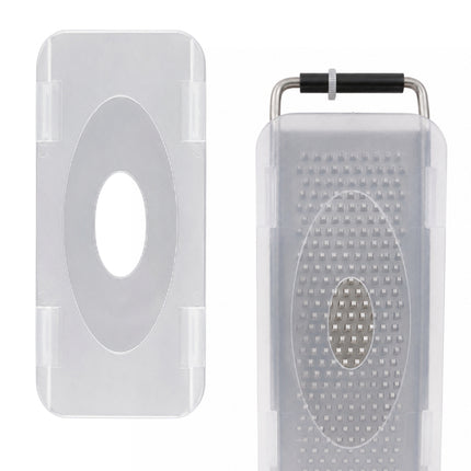 Kaizen Stainless Steel Cheese Grater with Protective Cover - 11.5" Long - Handheld Kitchen Grater for Cheese, Garlic, Ginger & Vegetables