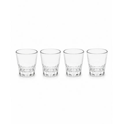 OVENLOCK Pure Soju 4pc Shot Glass Set – Heavy Base Clear Glass