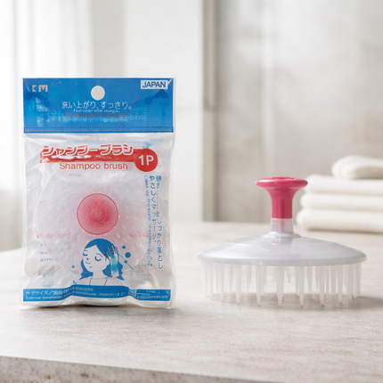 Handheld Shampoo Brush / Scalp Massager (Diameter = 3.2in / 8cm)