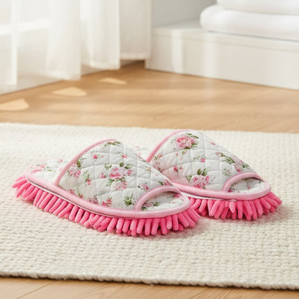 Microfiber Cleaning House Slippers (Pink & Blue)
