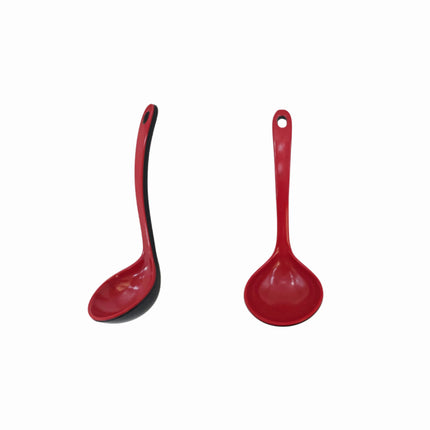 Red & Black Melamine Small Soup Ladle – 6.75 in