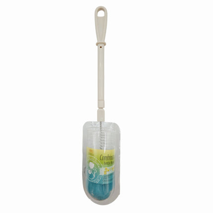MBKO Flower Sponge Combination Bottle Brush 16" (Large) - Made in Korea