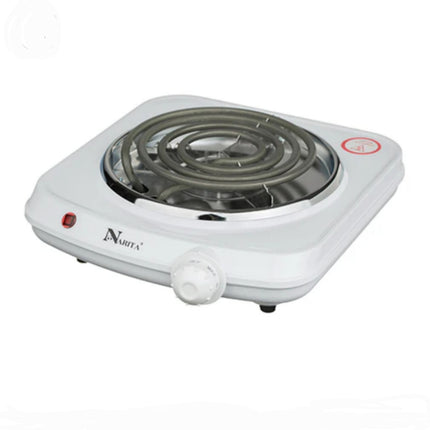 Narita Electric Single Burner Hot Plate - 1000W Spiral Coil Countertop Burner - 10" x 12" - ETL Listed