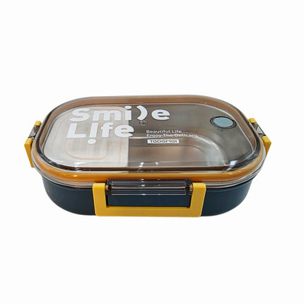 Stainless Steel Bento Lunch Box (3 Colors: Blue/Yellow, Mint Green, Blush Pink) – 2-Tier – 710ml Leak-Lock Container