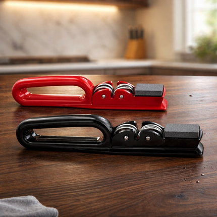 Samduk 2-in-1 Handheld Knife Sharpener with Whetstone (2 Colors) - Designed in Korea, Made in Vietnam