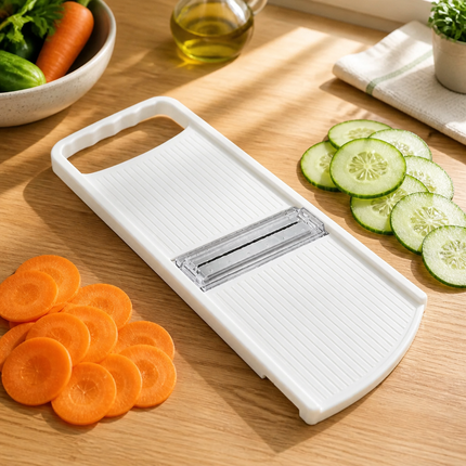 Hansung Cooking Stainless Steel Vegetable Slicer with Blade Cover - Made in Korea