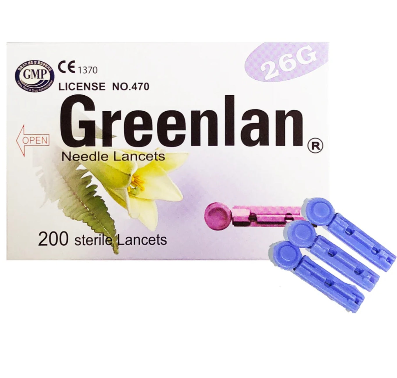 Greenlan Sterile Needle Lancets (200 ct) - Refill Needles for Acupuncture Needle Pen - Made in Korea