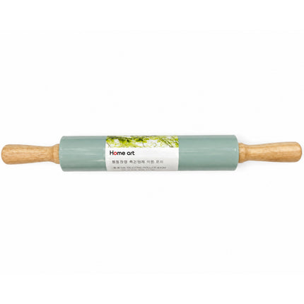 Home Art Silicone Rolling Pin with Wooden Handles – 2 Sizes