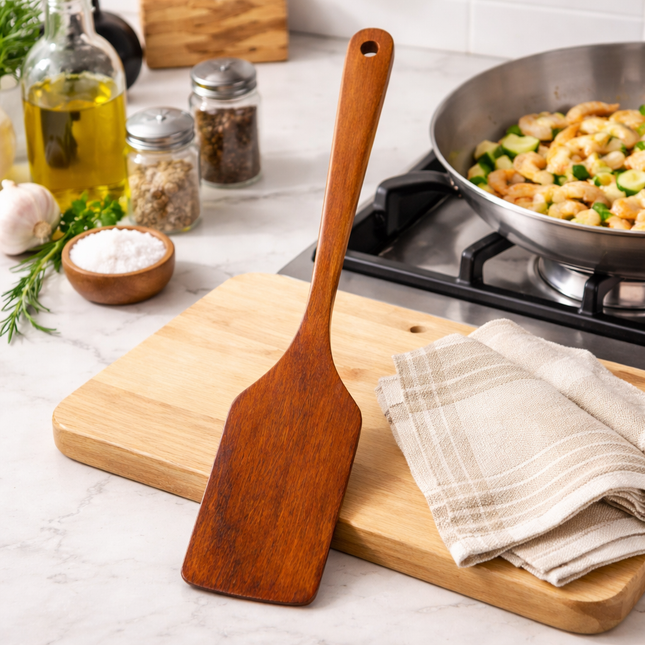 Home Art Lacquered Long Wooden Turner – 13.8” Long