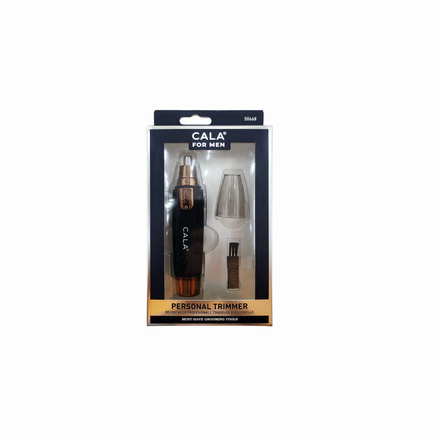 Cala for Men Portable Personal Hair Trimmer (Nose, Ear, Brow) - Battery Operated (1 AA - Not Included)
