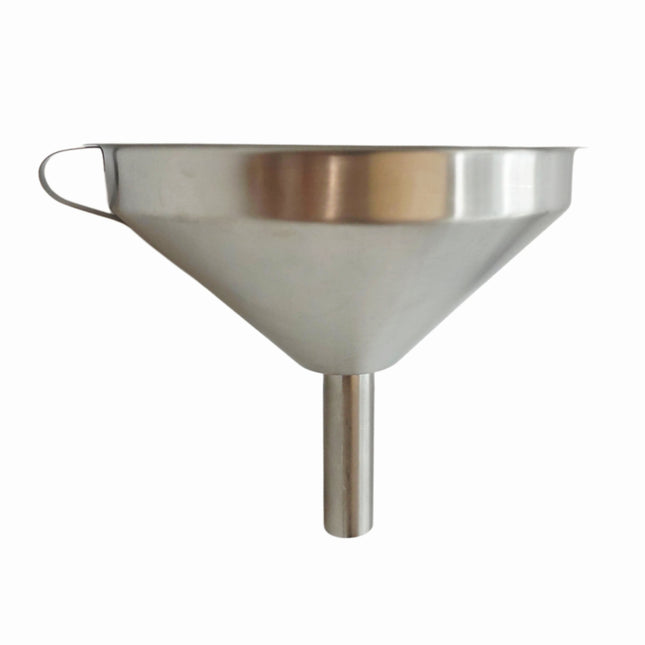 Extra Large 304 Stainless Steel Wide-Mouth Funnel with Handle - 8.5-Inch Diameter
