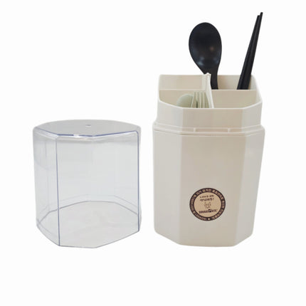 Sonaki Mate Covered Standing Utensil Holder Organizer - 4 Compartments - 2 Sizes - Made in Korea