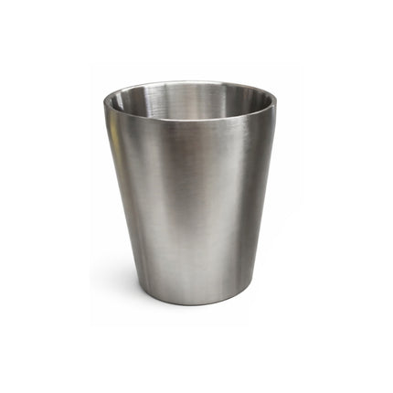 Double Walled Stainless Steel Cups (2 Sizes) - Brushed Stainless Steel Insulated Cups
