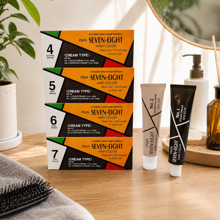 Paon Seven-Eight Permanent Hair Color Cream (4 Colors) – Fast Gray Coverage – Formulated in Japan - Hair Dye