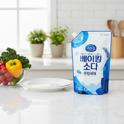 Natural Baking Soda Kitchen Dish Soap (1.2L Refill) - Made in Korea
