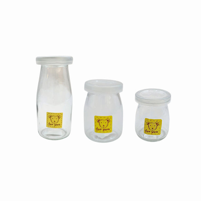 Mini Glass Storage Jars W/ Snap-On Lids – (3 Sizes: 100ml / 150ml / 200ml)