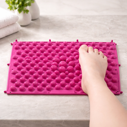 Samson Acupressure Foot Massage Mat – 10.6" x 15.6" (27 x 39.5 cm) – Made in Korea