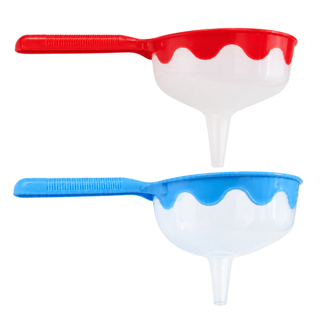 Large Plastic Funnel with Handle - 2 Colors - Made in Korea