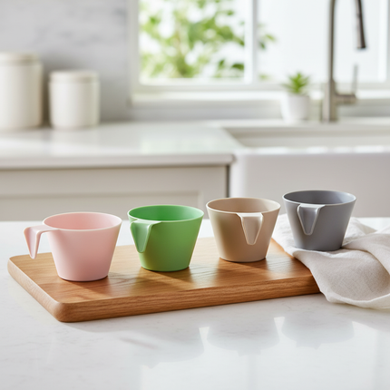 Pastel Party Handy Cups - Set of 4 pcs - Durable plastic - Made in Korea