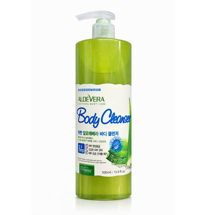 White Organia Good Nature 95% Aloe Vera Body Cleanser (500g / 16.9 fl oz Pump) – Made in Korea
