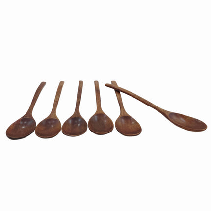 DASOM Lacquered Wooden Spoons 6-Piece Set - 9.1 in (23 cm) Cooking, Serving & Dining Spoons