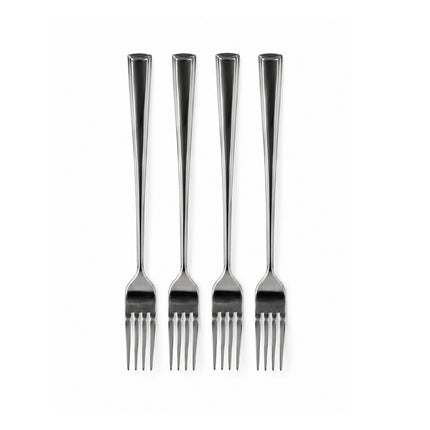 Kaizen Stainless Steel Dinner Fork Set – Mirror Finish, 7.5 in (19 cm), Set of 4 pcs