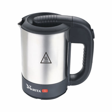 Narita Travel Electric Kettle (0.5L) – Dual Voltage 120V/240V – 1000W – Stainless Steel