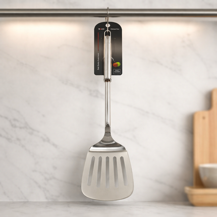 Home Art Pure Stainless Steel Turner - Slotted Spatula - Stainless Steel Kitchen Utensil
