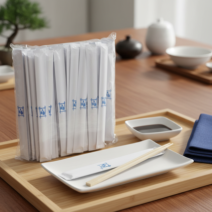 Premium Disposable Bamboo Chopsticks – 90 Pairs (180 Sticks), 9" Long – Individually Wrapped – Extra Durable Dining Essential