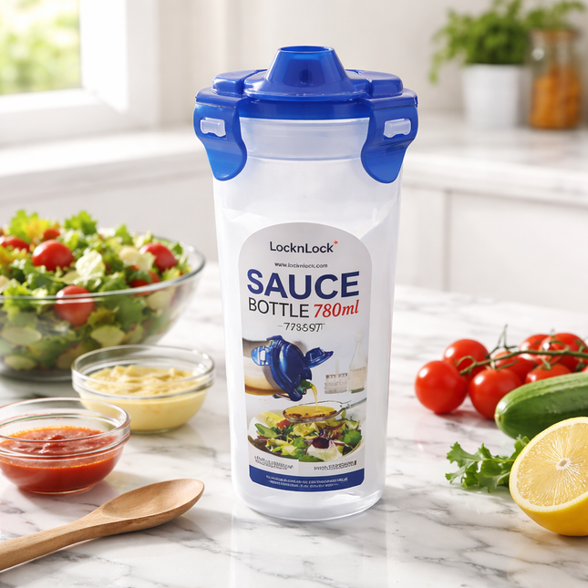 LocknLock Airtight Sauce & Oil Bottle – 780ml Leakproof Mixing Container - BPA-Free - Made in Vietnam