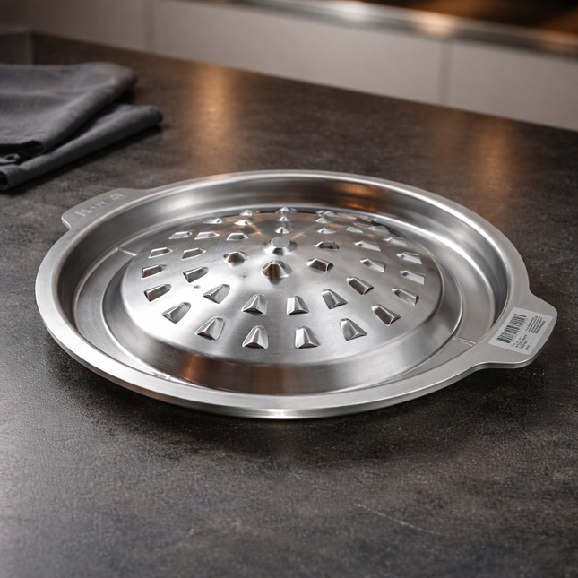 King Jin Stainless Steel Bulgogi Roaster Pan 11" - Traditional Korean Bulgogi Grill Pan - Made in Korea