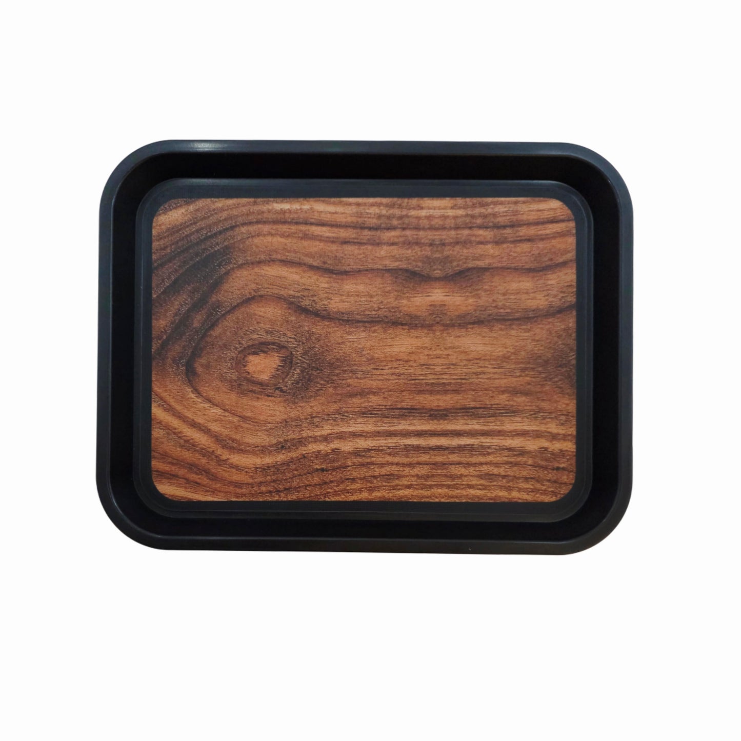 Durable Non-Slip Serving Trays (Large Sizes) - Wood Design - Grip Lined - 3 Sizes (Small, Medium, Large)