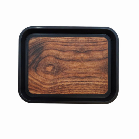 Durable Non-Slip Serving Trays (Large Sizes) - Wood Design - Grip Lined - 3 Sizes (Small, Medium, Large)