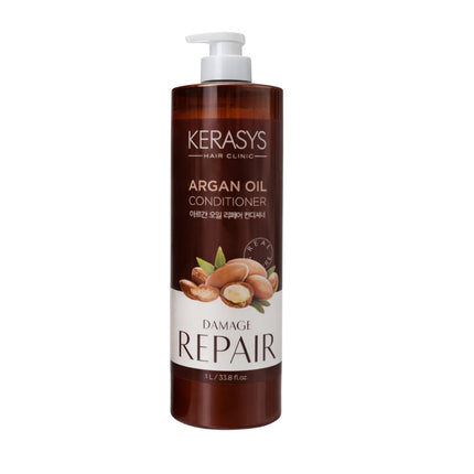 Kerasys Argan Oil Damage Repair (Shampoo or Conditioner) (1L / 33.8 fl oz) – Deep Nourishment – Smooth & Restore - Made in Korea