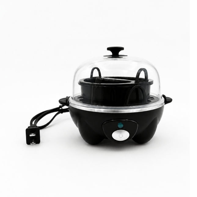 Elite Gourmet Automatic Easy Egg Cooker (7 Egg Capacity) – Electric Egg Boiler, Poacher & Omelet Maker