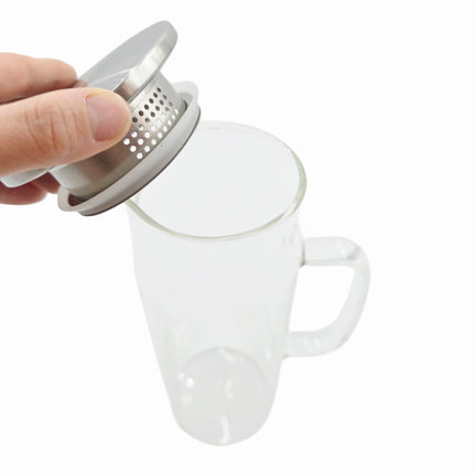 Living Plus Glass Water Jar (1200mL) – Heat-Resistant Glass Pitcher with Stainless Steel Lid