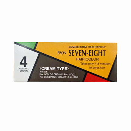 Paon Seven-Eight Permanent Hair Color Cream (4 Colors) – Fast Gray Coverage – Formulated in Japan - Hair Dye