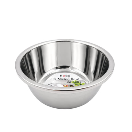 KOCO Premium Stainless Steel Mixing & Prep Bowl – 4 Sizes (20 cm, 24 cm, 28 cm, or 32 cm) / (7.9", 9.4", 11.0", or 12.6")