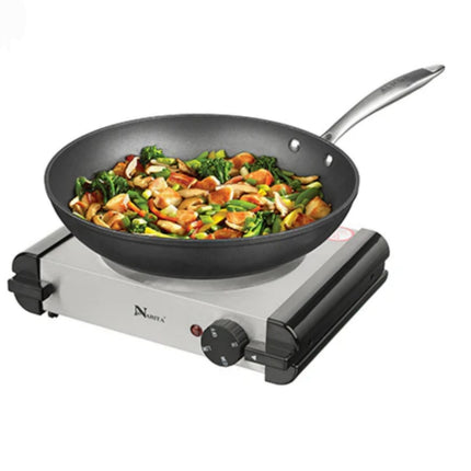 Narita Electric Single Burner Hot Plate - 1000W Compact Coil Burner - Stainless Steel Drip Pan - ETL Listed